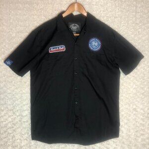 Hard‎ Rock Guitar Company Men's Rock and Roll Button Down Shirt Size Large